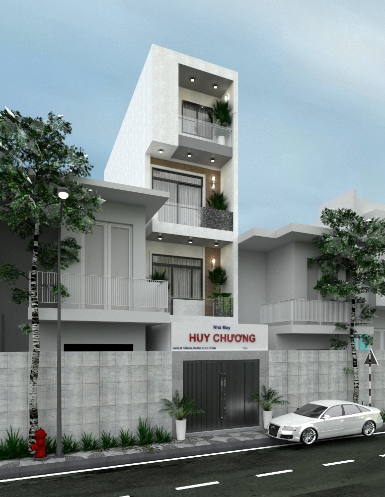 Dự án thi công nhà may Huy Chương vào đầu năm 2020