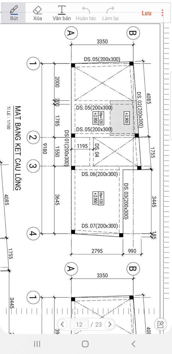 Mặt bằng kết cấu