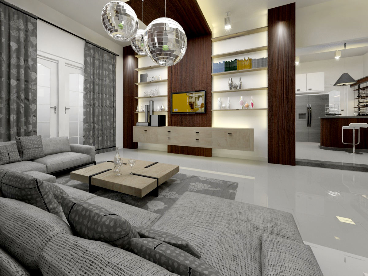 Nội thất không gian mở biệt thự hiện đại