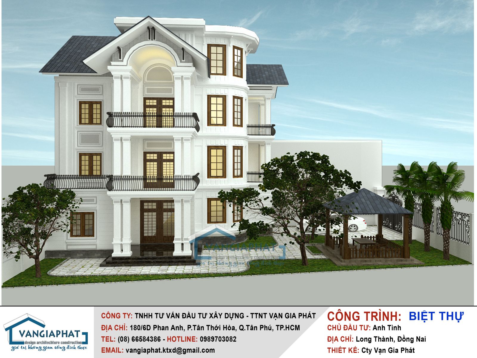 Biệt thự tân cổ điển 3 tầng