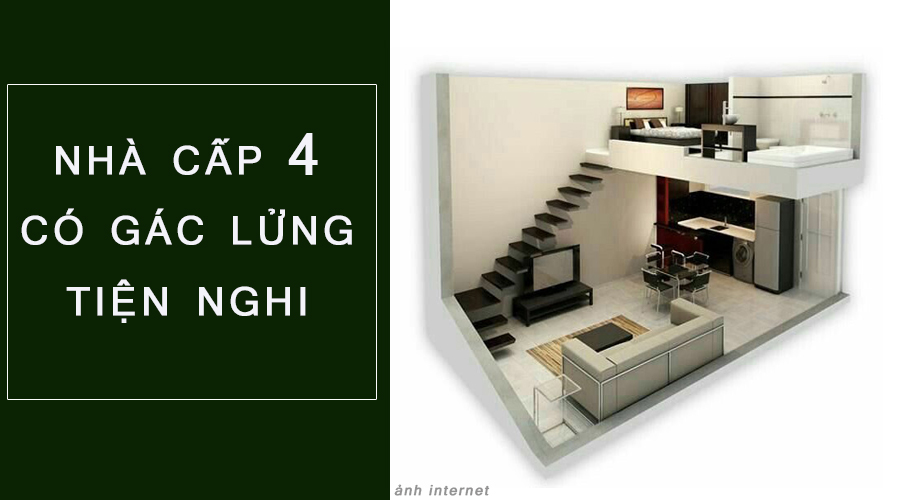 Nhà cấp 4 có gác lửng có lối kiến trúc đa dạng, tính sáng tạo cao